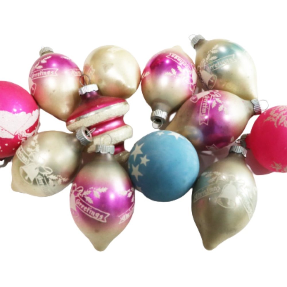 Vintage Shiny Brite Christmas Ornaments